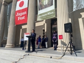 Consul-General giving speech