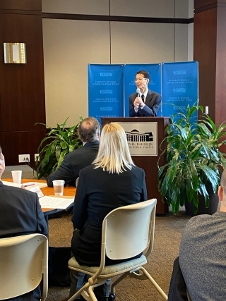 Consul-General giving a speech